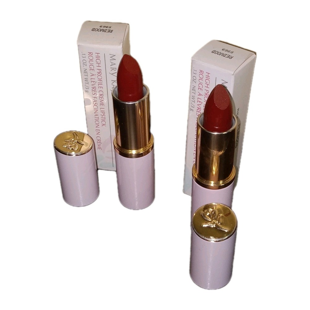 LOT OF 2 Mary Kay - High Profile Creme Lipstick - Redwood‎ 5969 - NIB  .13oz